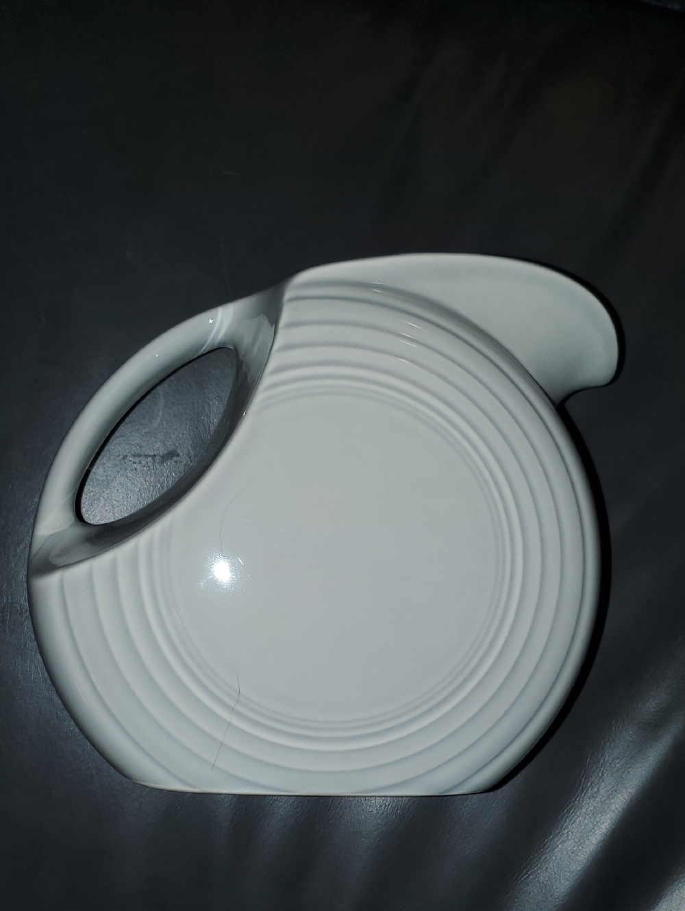 Fiesta Homer Laughlin Classic Retired Pearl Gray Ceramic Large Disk Pitcher